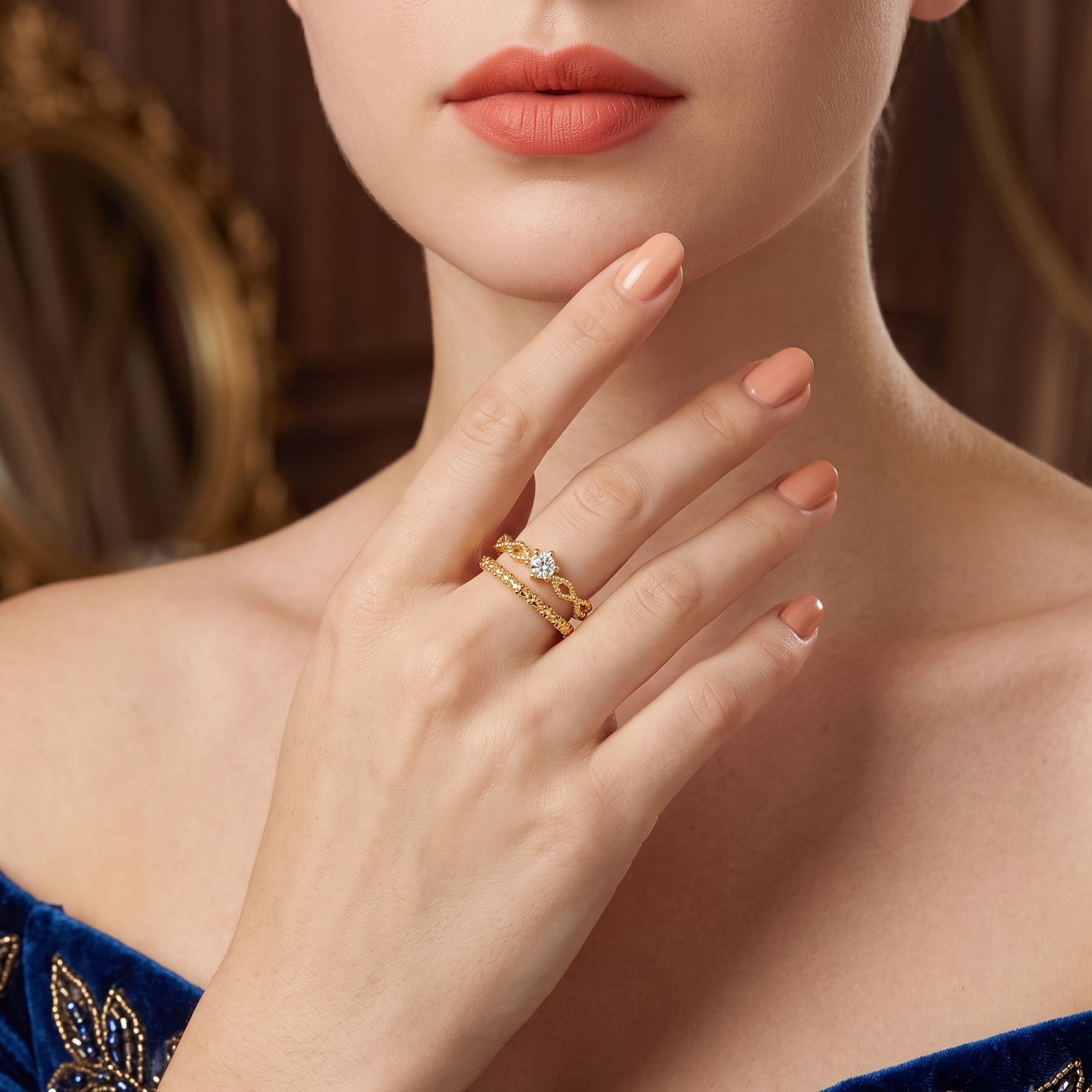 TRYNDI Royal Crown Ring for Women