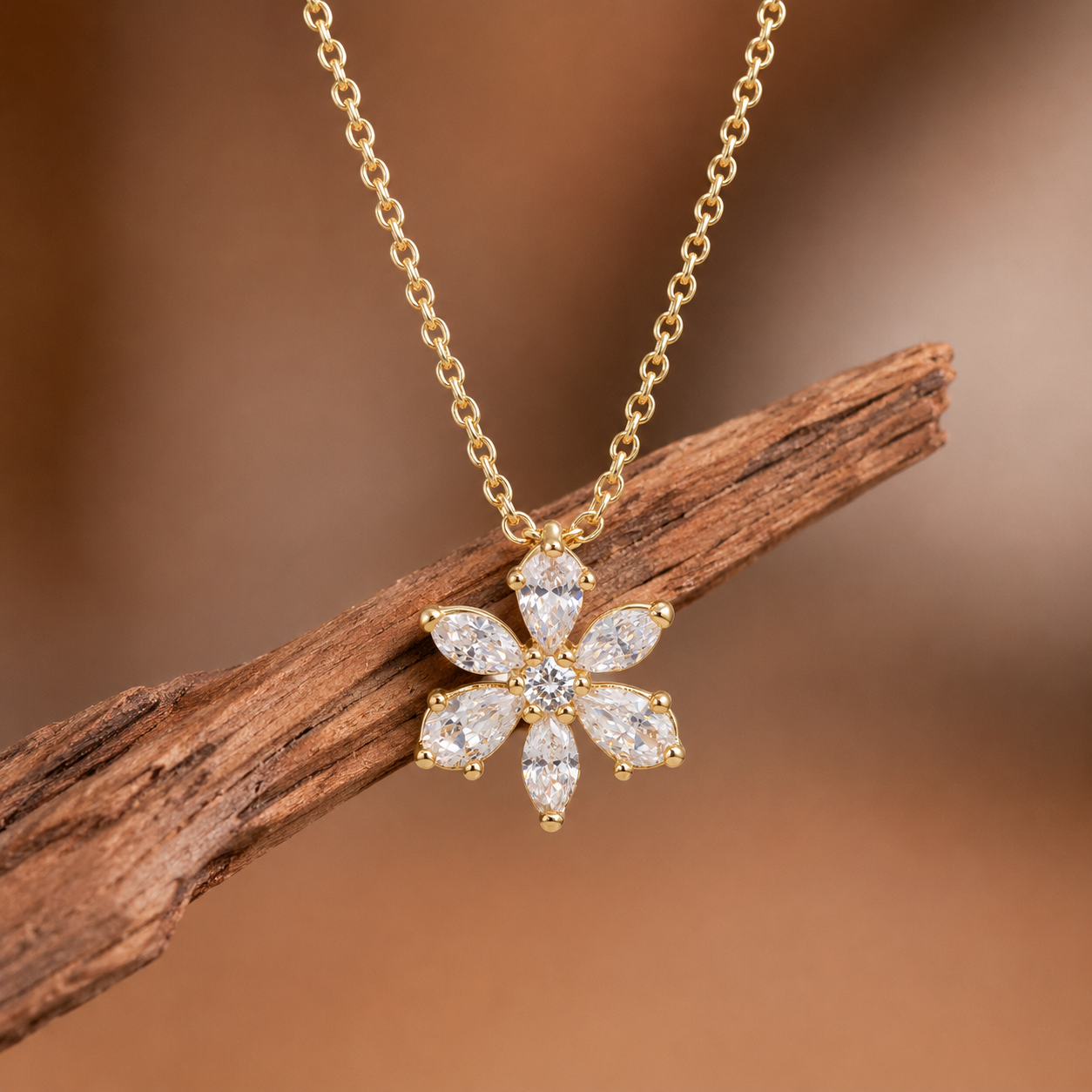 TRYNDI Sparking Daisy Necklace for women