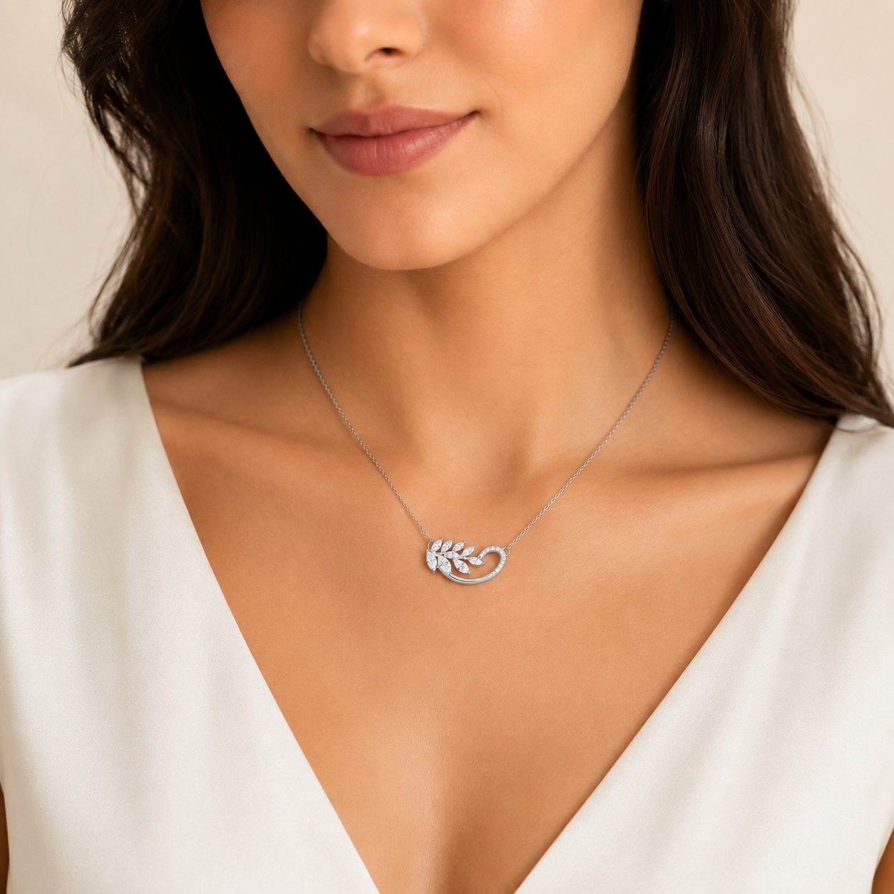 Spiral Up Heart Necklace for women