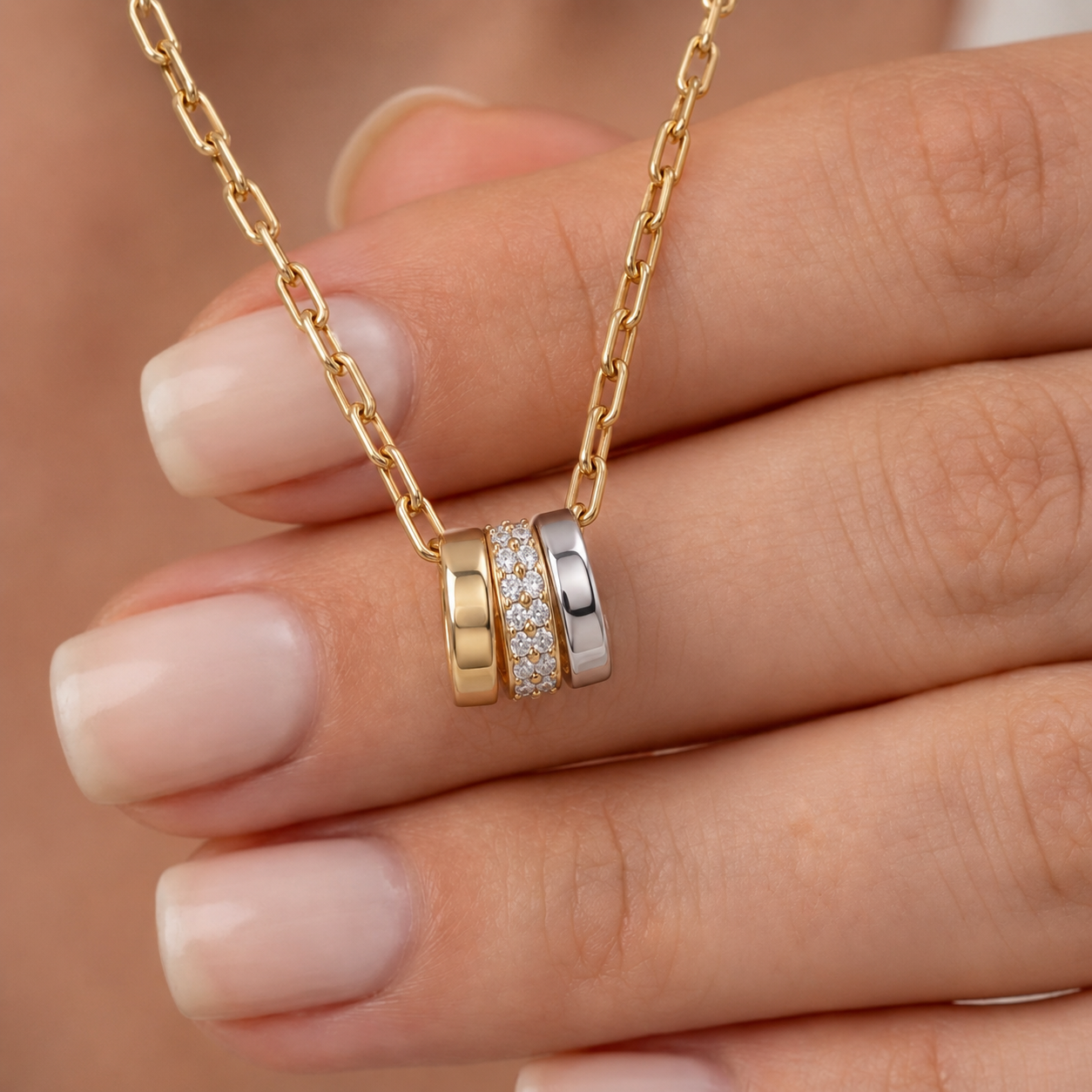 TRYNDI Trio Charm Necklace for women