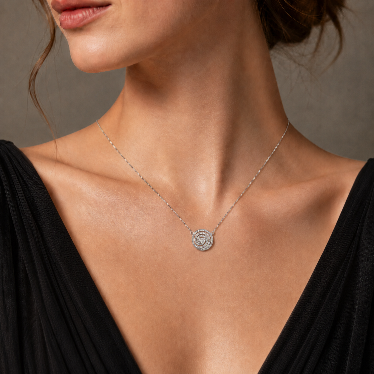 Spiral Up Embrace Necklace for women