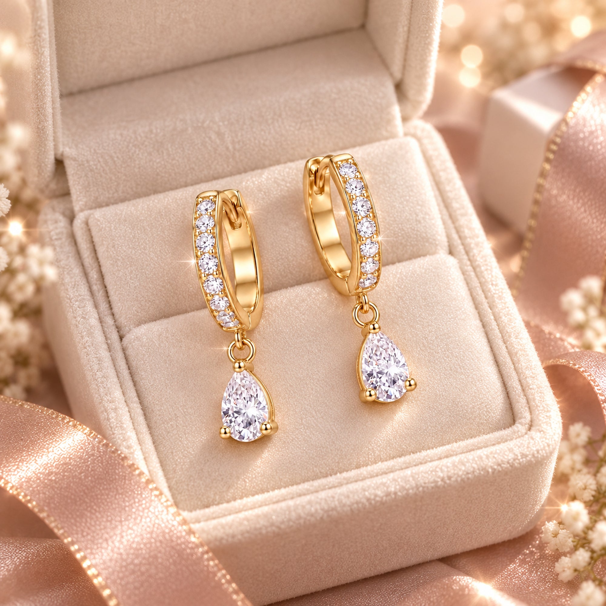 Tryndi Moon Dew Earrings for Women