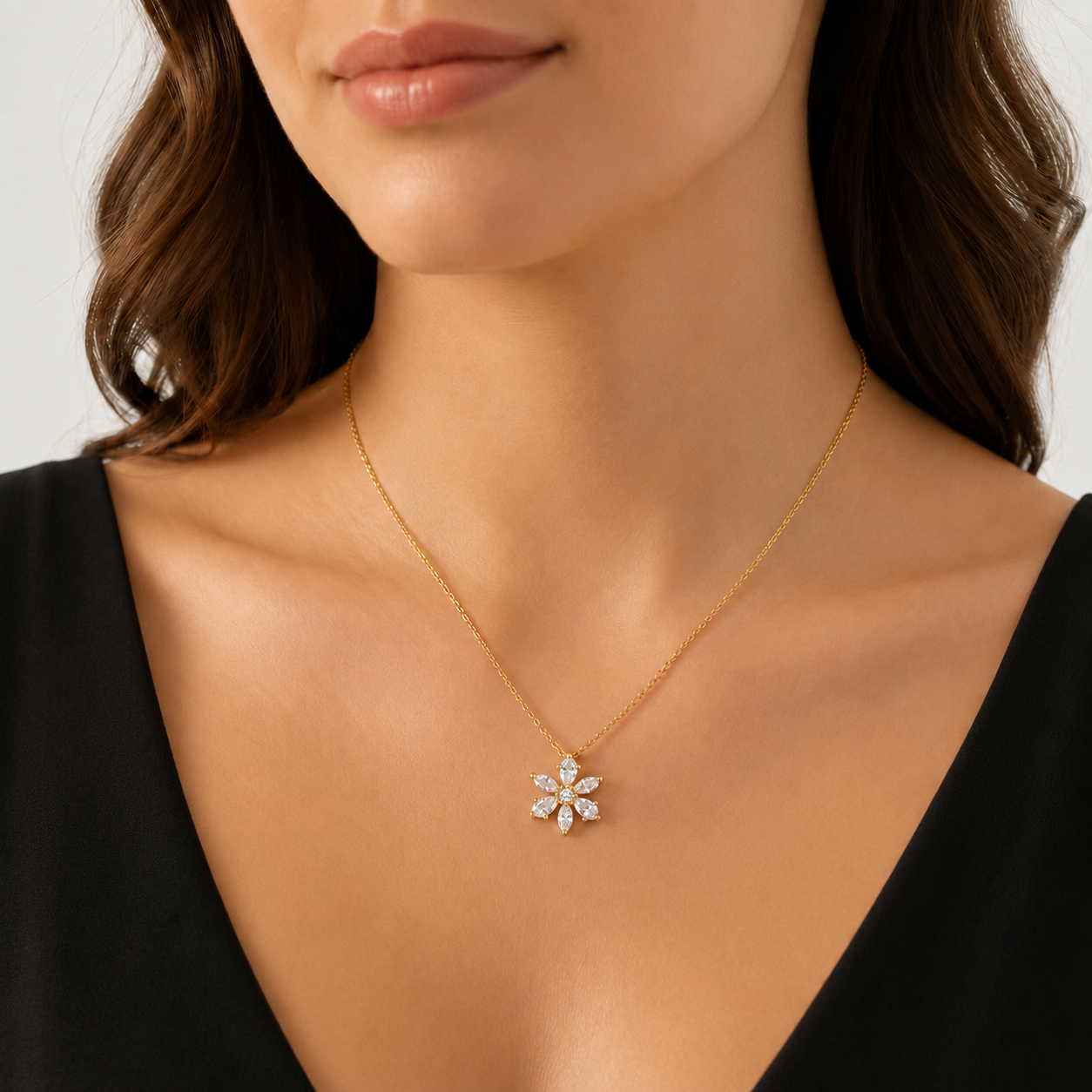 TRYNDI Sparking Daisy Necklace for women