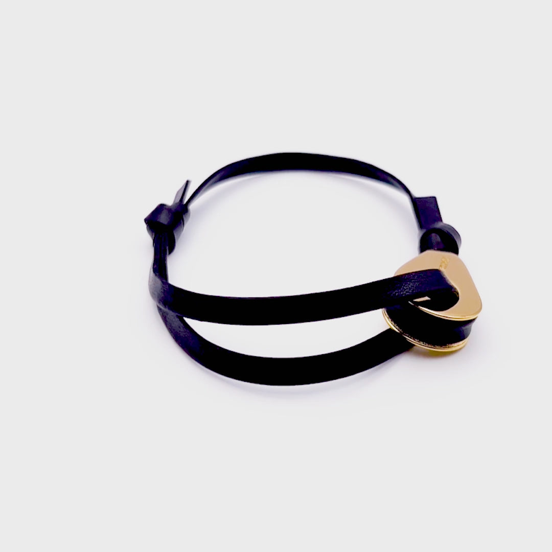Premium Designer Tryndi Stainless Steel Handmade Italian Leather Bracelet for Men