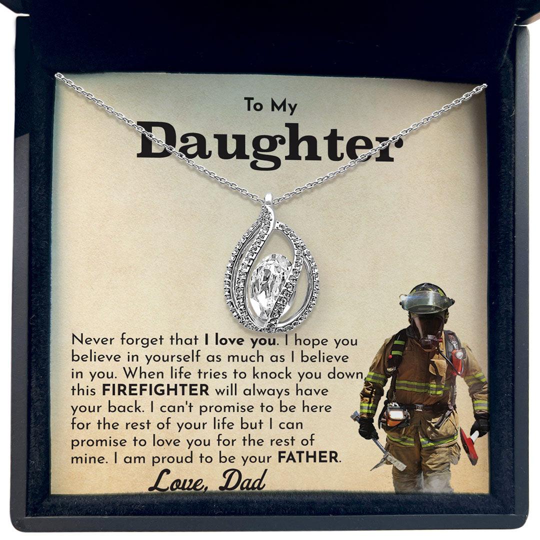 To My  Daughter - Never Forget That I Love You - Orbital Birdcage Necklace - TRYNDI