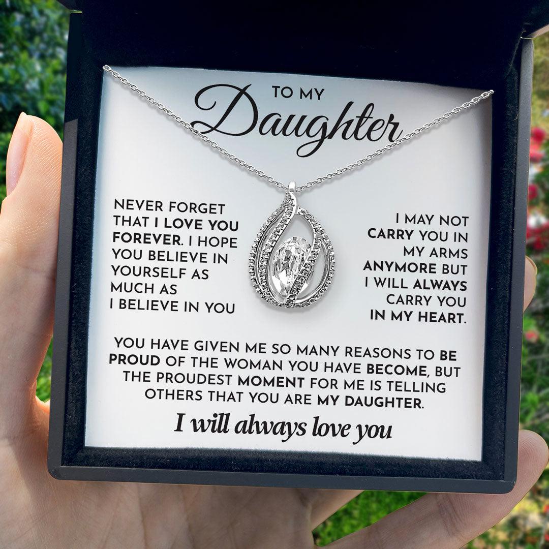 To My  Daughter - I Will Always Love You - Orbital Birdcage Necklace - TRYNDI