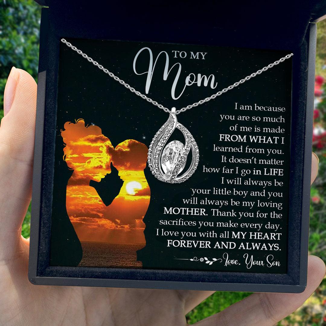 To My Mom - I Love You With All My Heart - Orbital Birdcage Necklace - TRYNDI
