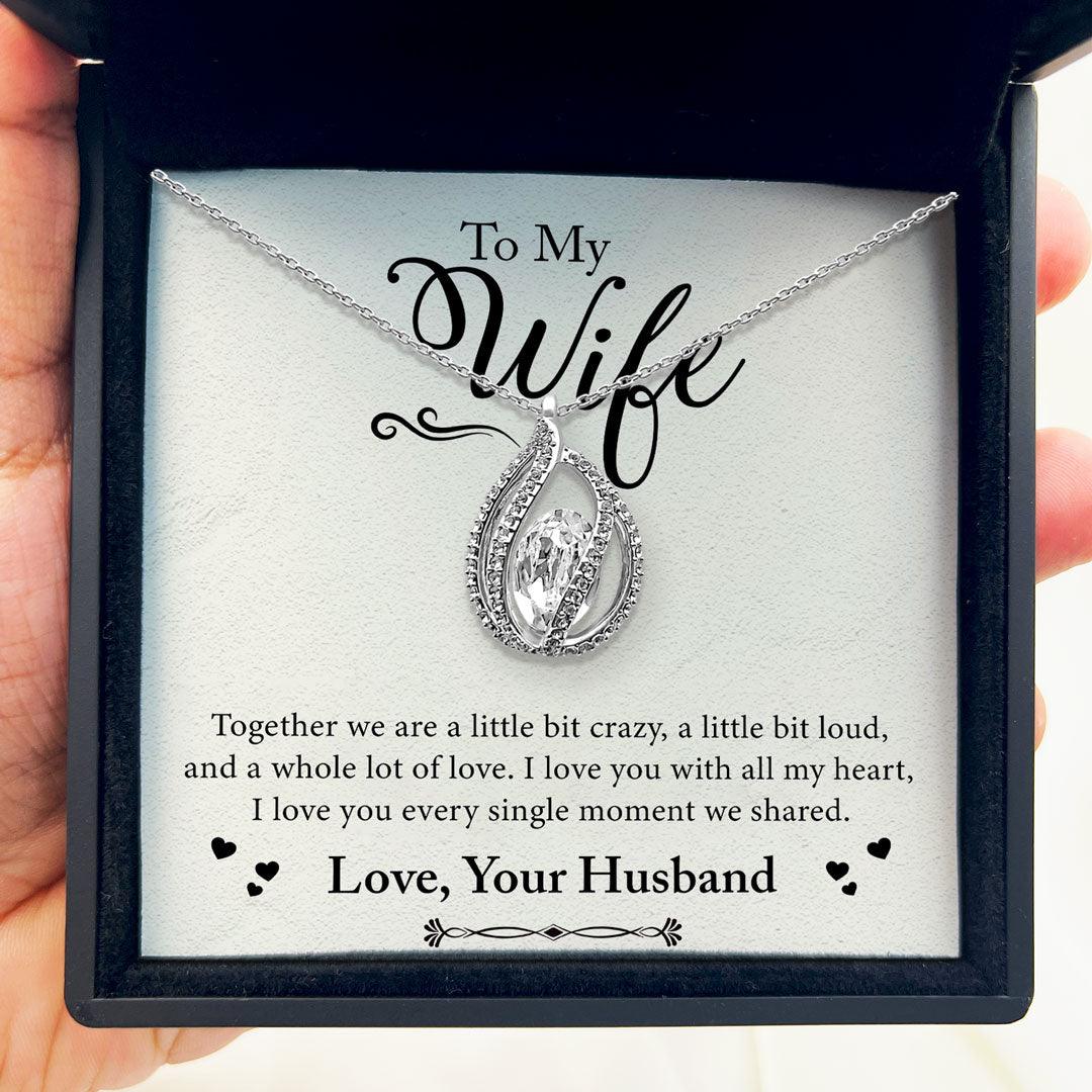 To My Wife - I Love You Every Single Moment We Shared - Orbital Birdcage Necklace - TRYNDI