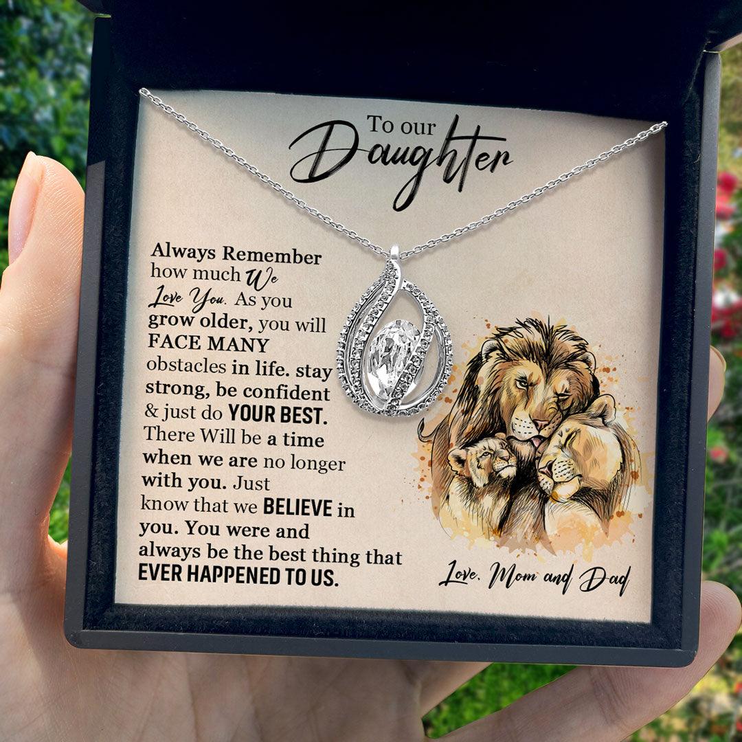 To Our Daughter - Always Remember How Much We Love You - Orbital Birdcage Necklace - TRYNDI