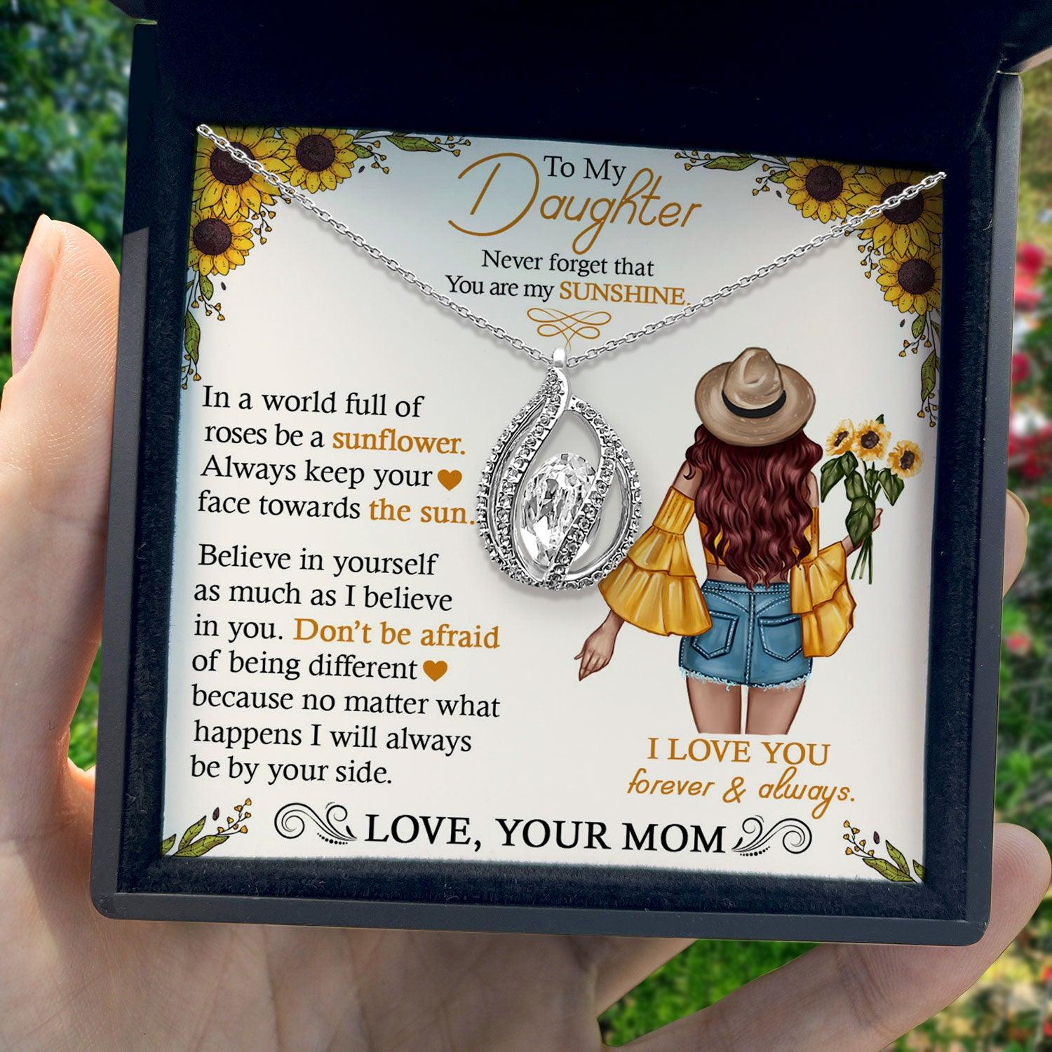 To My Daughter - Don't Be Afraid of Being Different - Orbital Birdcage Necklace - TRYNDI