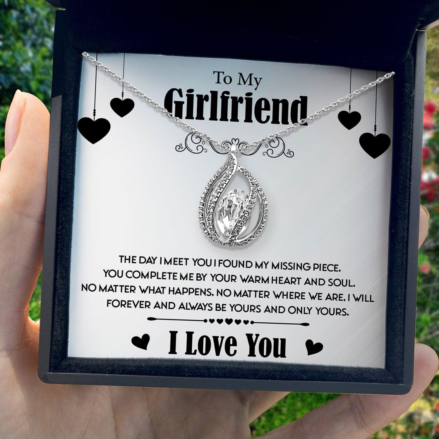 To My Girlfriend - You Complete Me By Your Warm Heart And Soul - Orbital Birdcage Necklace - TRYNDI