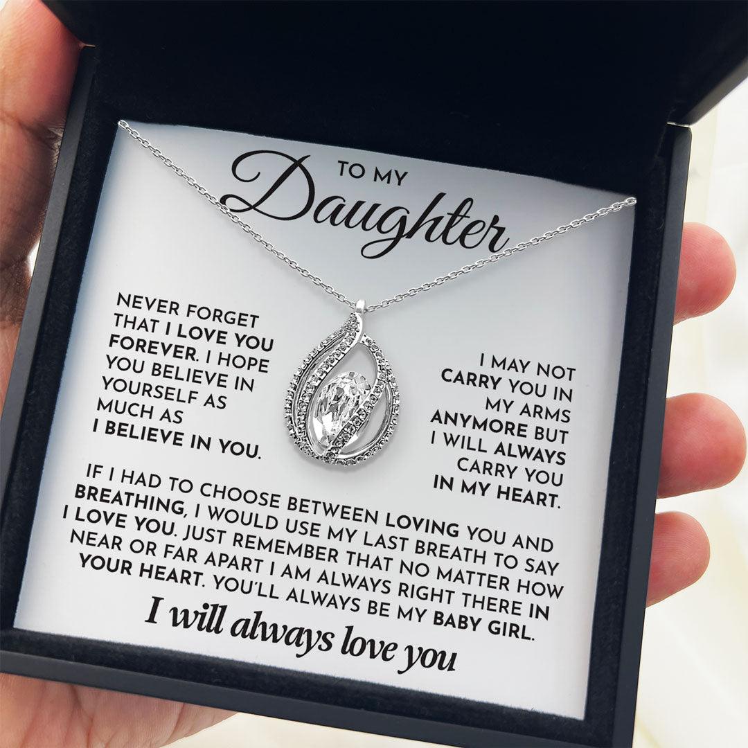 To My  Daughter - You Will Always Be My Baby Girl  - Orbital Birdcage Necklace - TRYNDI