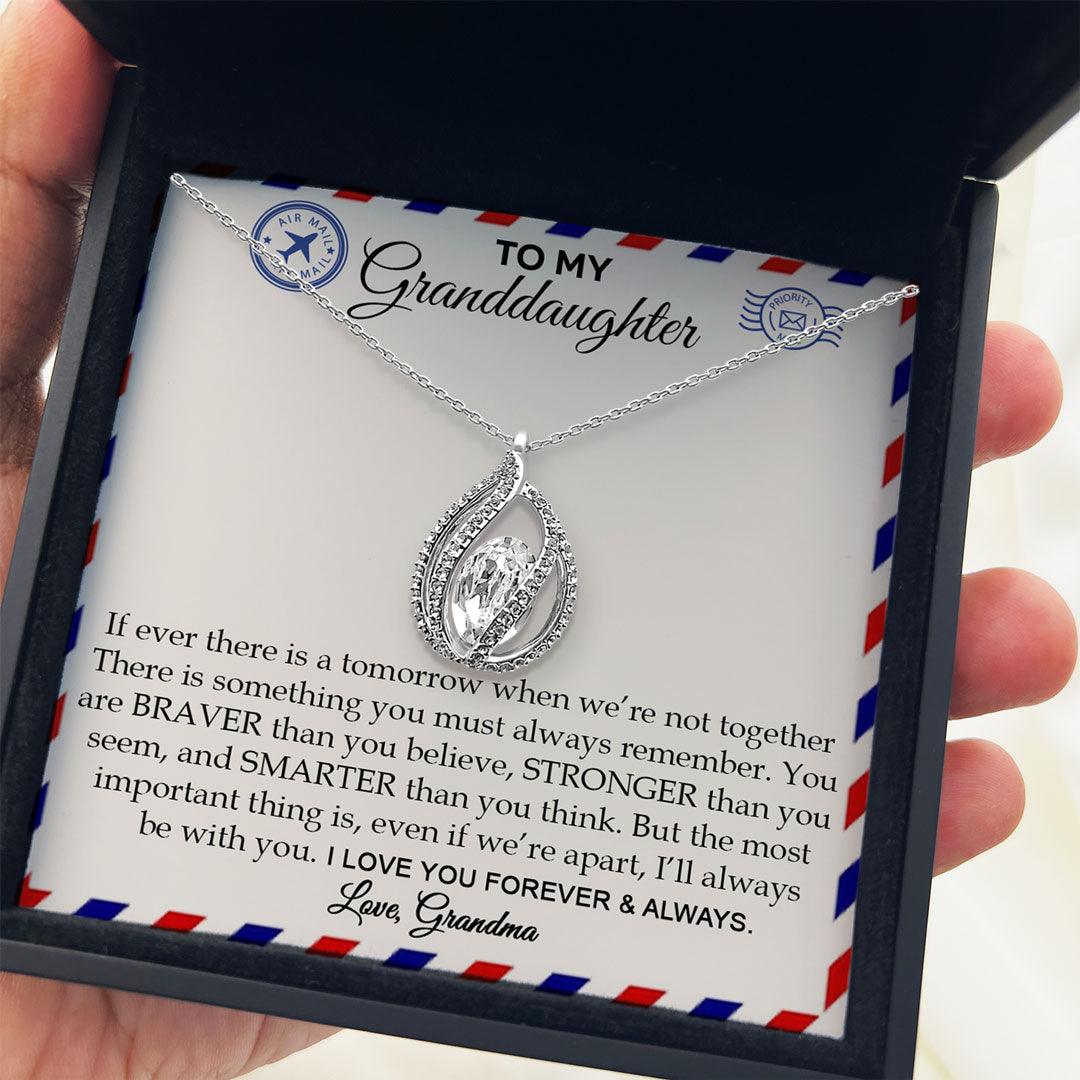 To My Granddaughter - I Love You Forever & Always - Orbital Birdcage Necklace - TRYNDI