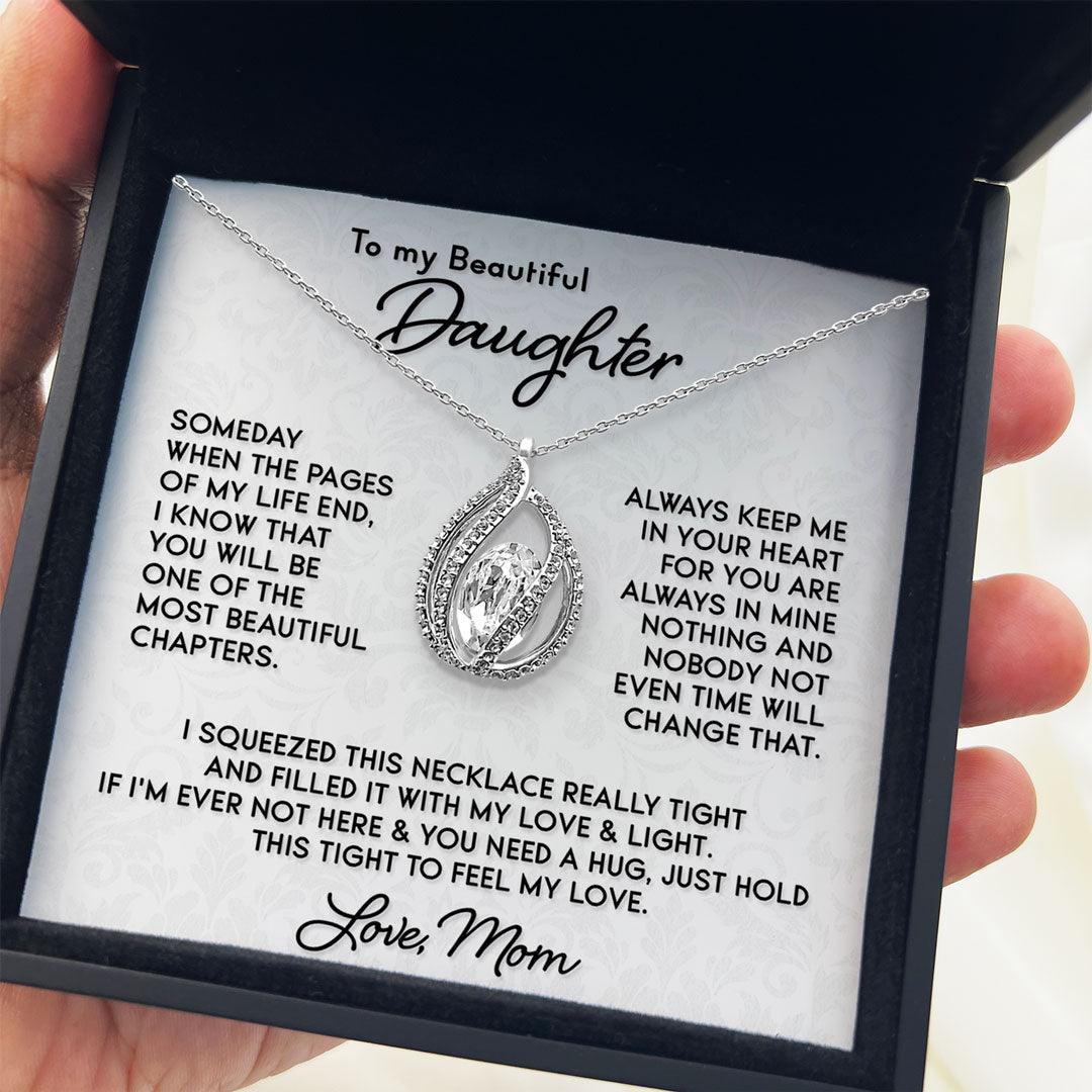 To My Beautiful Daughter - You Will Be One of The Most Beautiful Chapters of My Life - Orbital Birdcage Necklace - TRYNDI