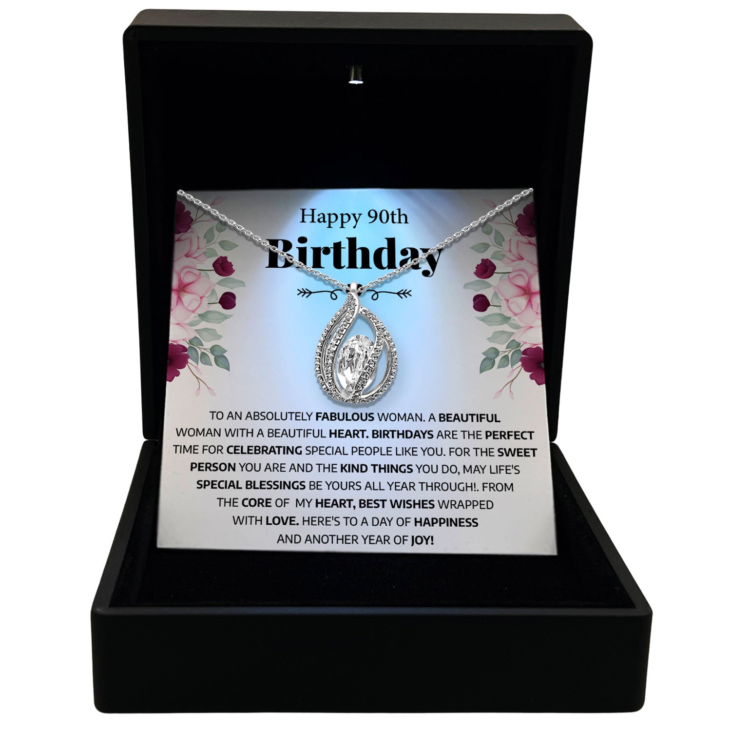 90th Birthday Gifts for Her - Orbital Birdcage Necklace