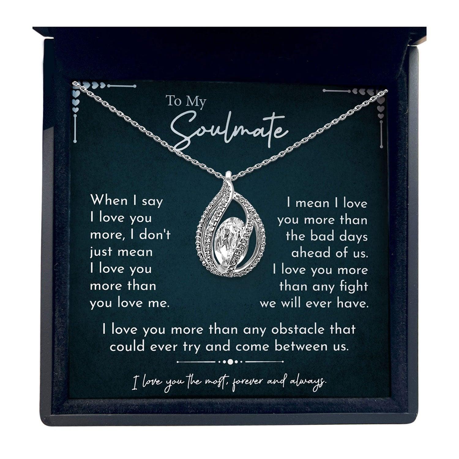 To My Soulmate - I Love You The Most Forever And Always - Orbital Birdcage Necklace - TRYNDI