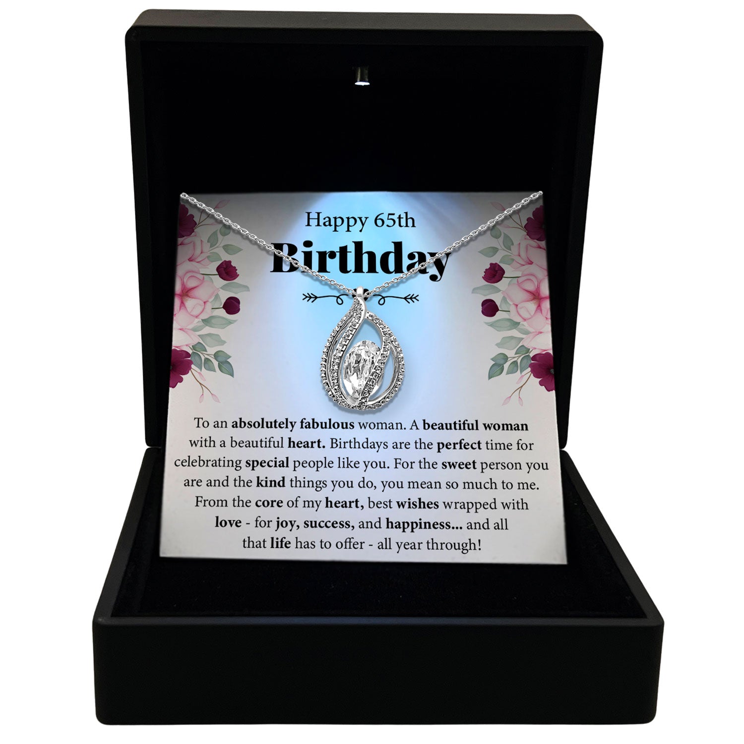65th Birthday Gifts for Her - Orbital Birdcage Necklace