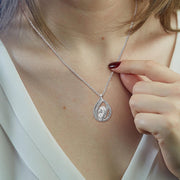 Anniversary Gifts for Her -  25 Years Of marriage - Orbital Birdcage Necklace - TRYNDI