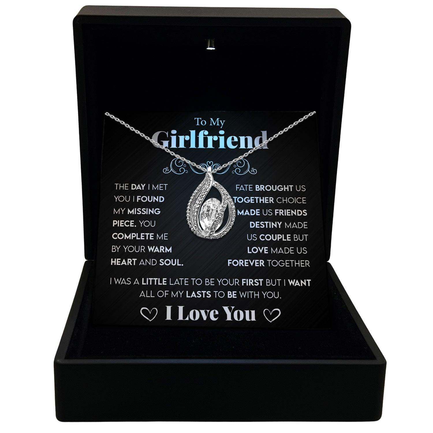 To My Girlfriend - I Want All Of My Lasts To Be With You  - Orbital Birdcage Necklace - TRYNDI