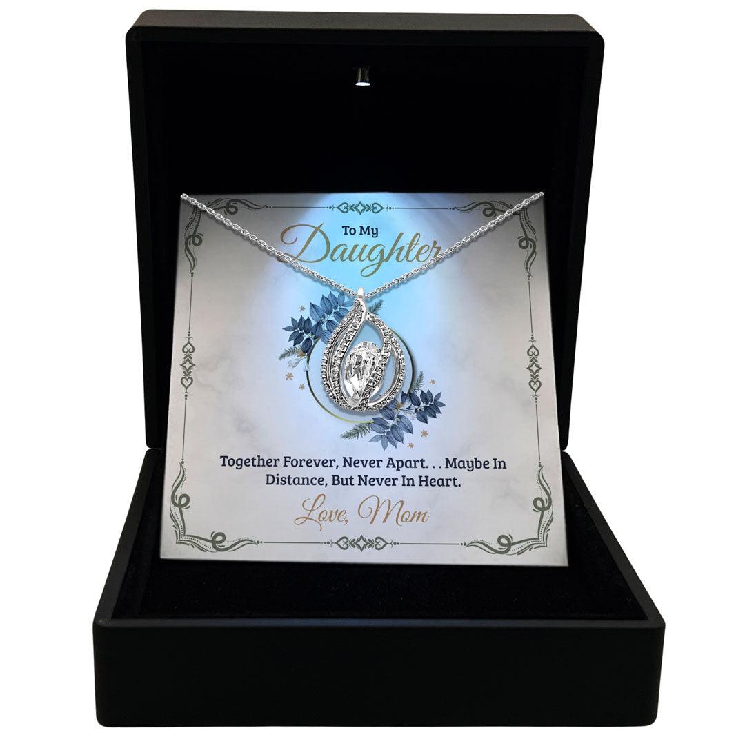 To My Daughter - Together Forever, Never Apart - Orbital Birdcage Necklace - TRYNDI