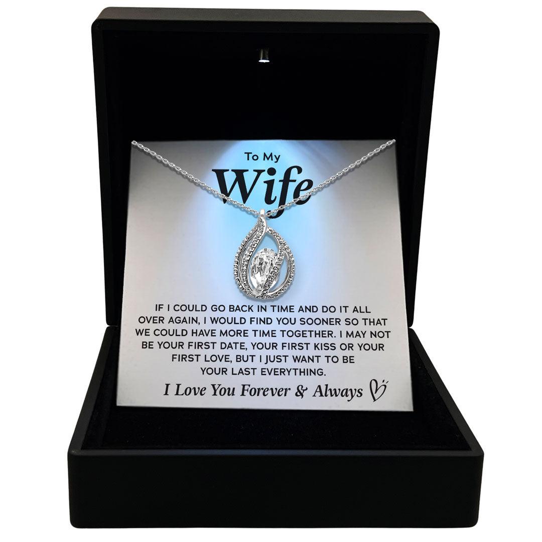 To My Wife - I Just Want to be Your Last Everything - Orbital Birdcage Necklace - TRYNDI