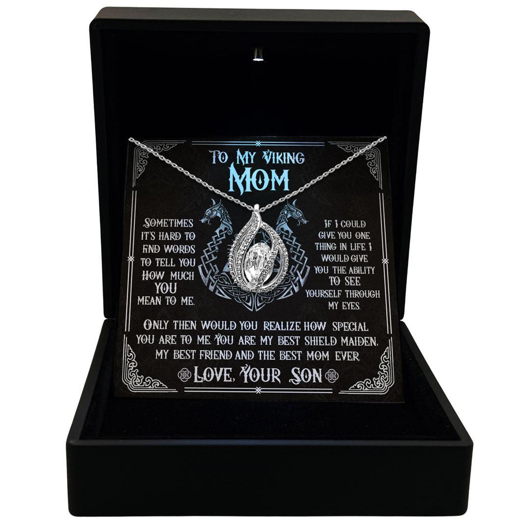 To My Viking Mom - My Bestfriend & The Best Mom Ever - Orbital Birdcage Necklace - TRYNDI