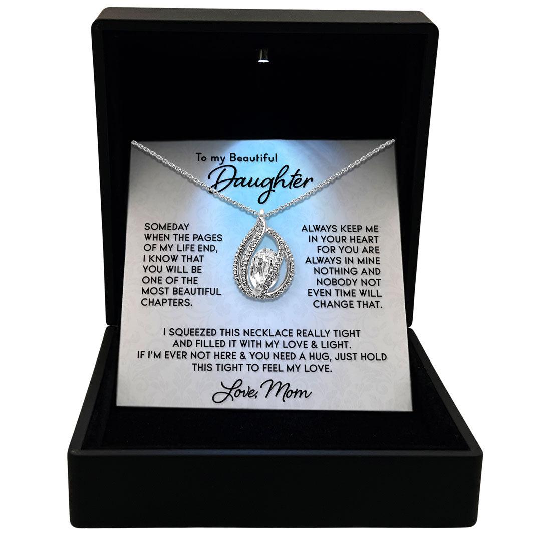 To My Beautiful Daughter - You Will Be One of The Most Beautiful Chapters of My Life - Orbital Birdcage Necklace - TRYNDI