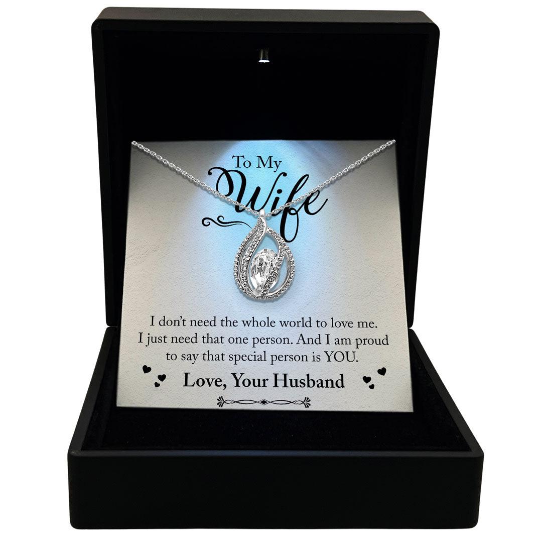 To My Wife - I Just Need That One Person To Love Me - Orbital Birdcage Necklace - TRYNDI