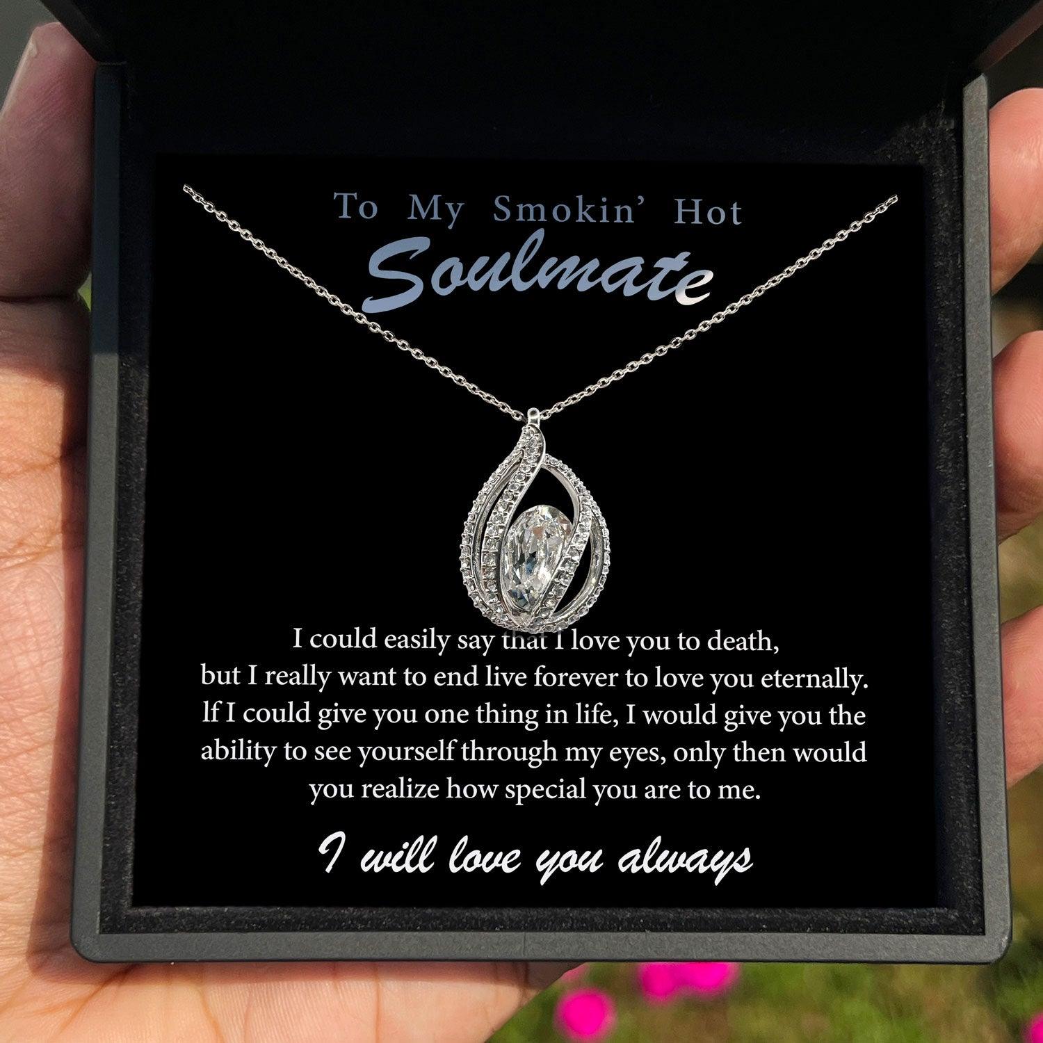 To My Smokin' Hot Soulmate - I Really Want To End Life Forever To Love You Eternally - Orbital Birdcage Necklace - TRYNDI