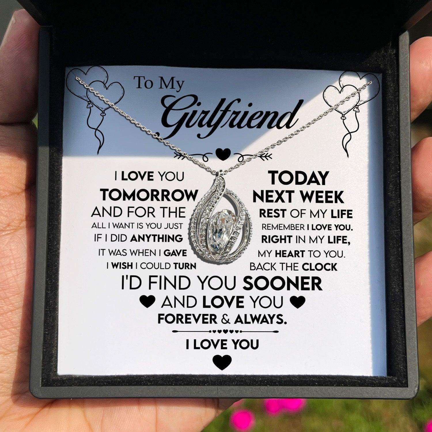 To My Girlfriend - Today, Next Week, Rest Of My Life Remember I Love You - Orbital Birdcage Necklace - TRYNDI