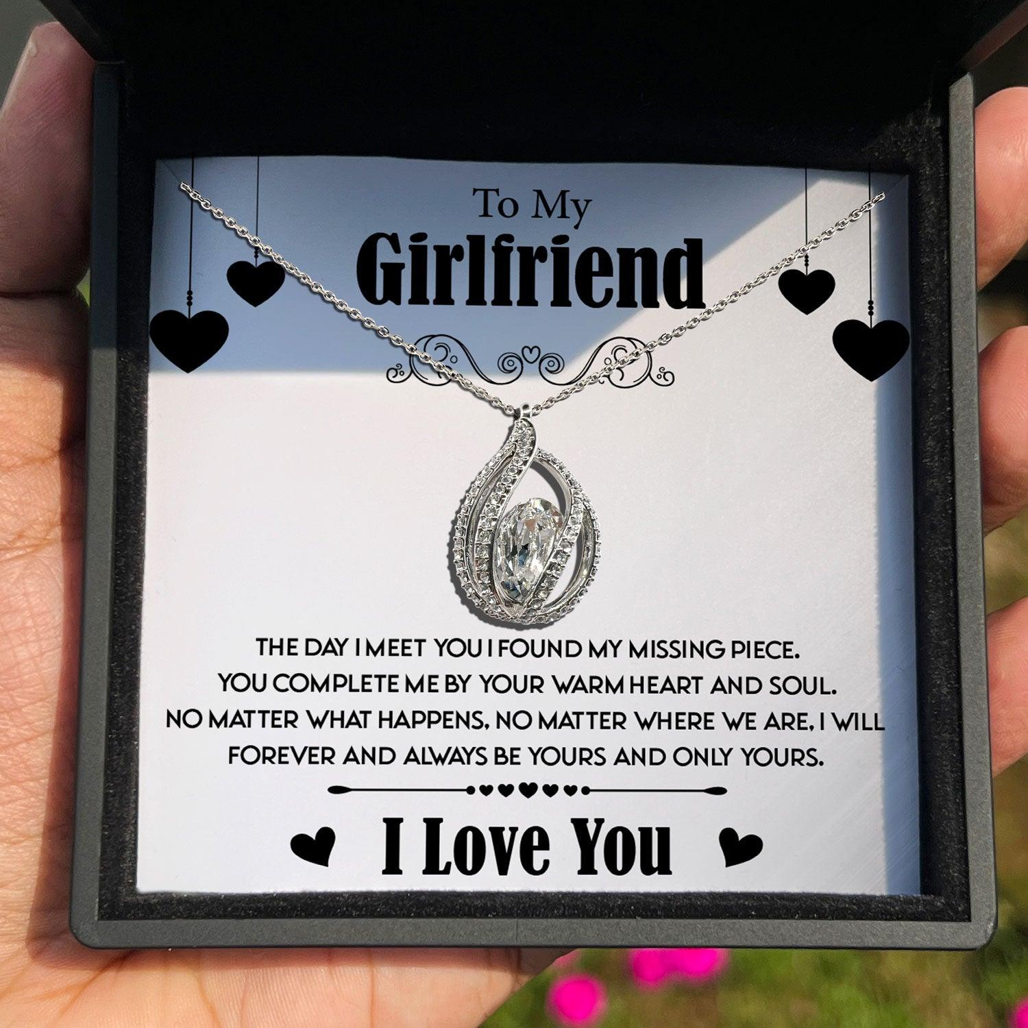 To My Girlfriend - You Complete Me By Your Warm Heart And Soul - Orbital Birdcage Necklace - TRYNDI