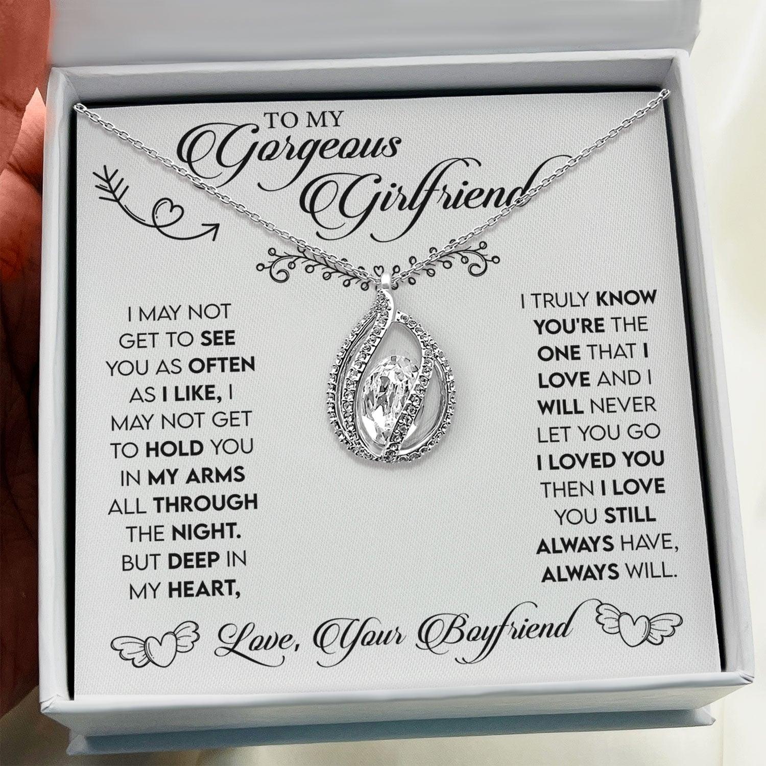 To My Gorgeous Girlfriend - I Truly know You Are The One That I Love - Orbital Birdcage Necklace - TRYNDI