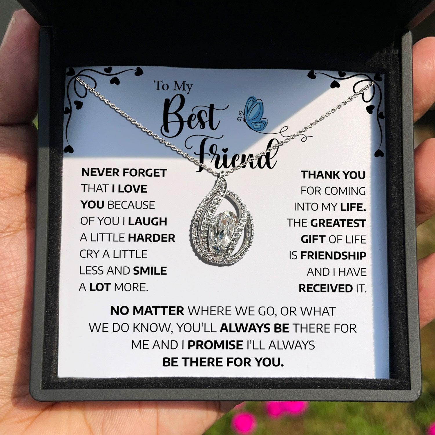 To My Best Friend - Never Forget That I Love You - Orbital Birdcage Necklace - TRYNDI
