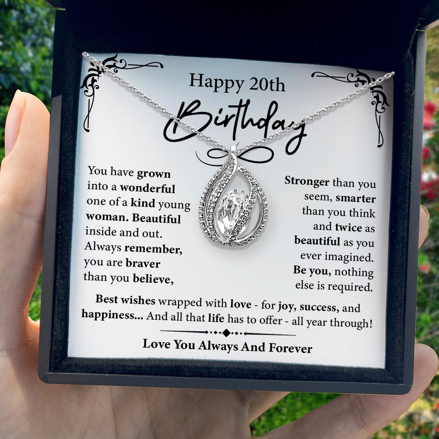 20th Birthday Gifts for Her - Orbital Birdcage Necklace