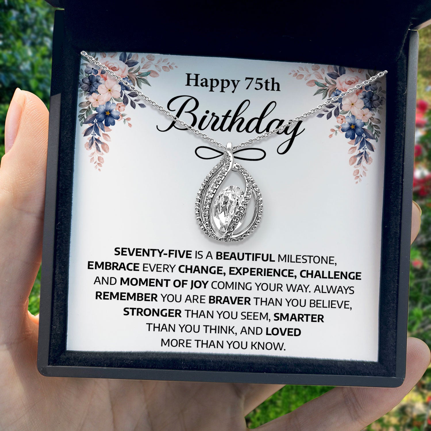 75th Birthday Gifts for Her - Orbital Birdcage Necklace