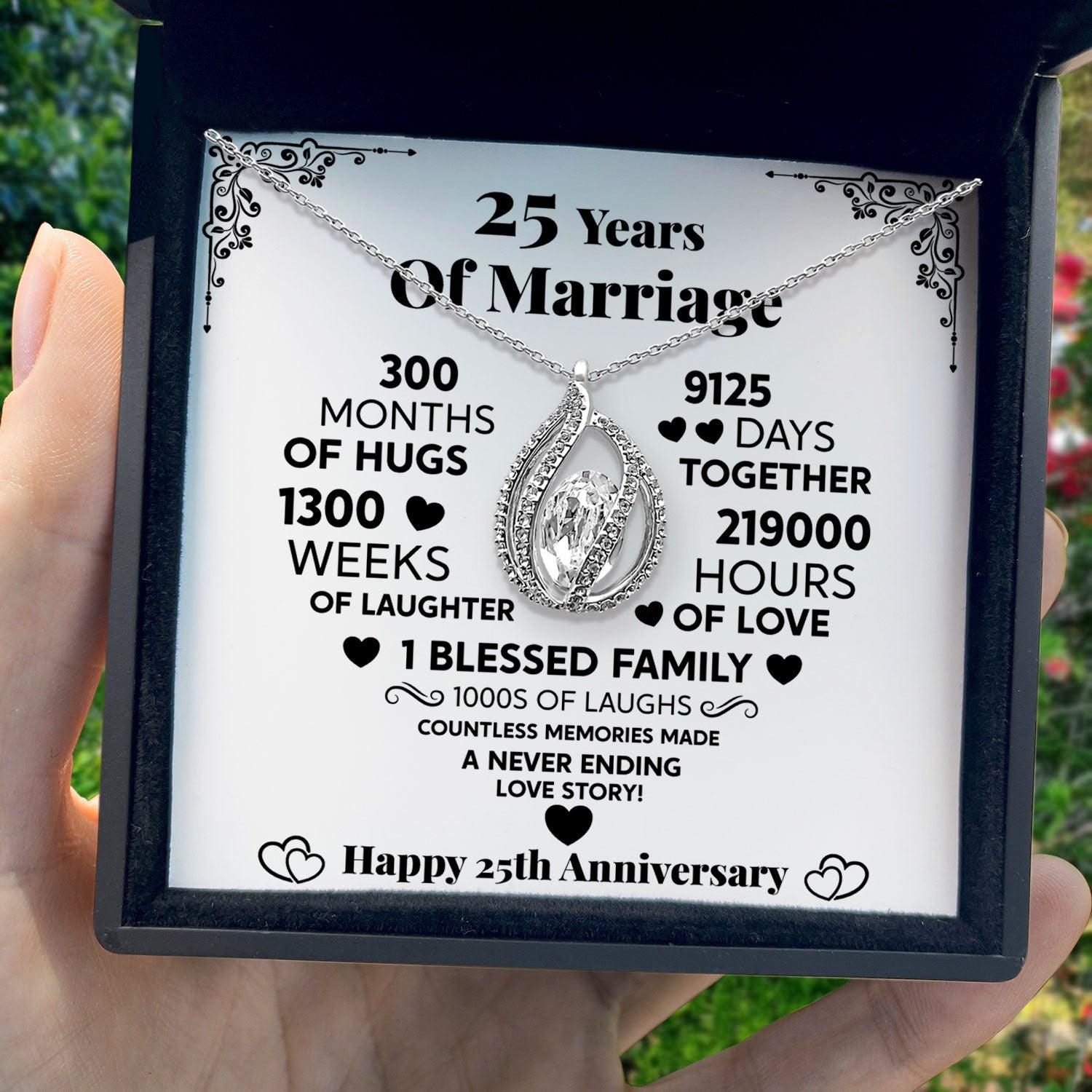 Anniversary Gifts for Her -  25 Years Of marriage - Orbital Birdcage Necklace - TRYNDI