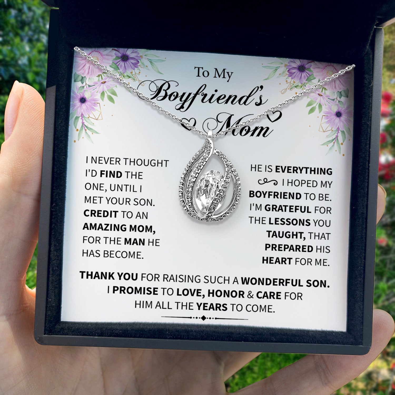 To My Boyfriend's Mom - I'm Grateful For The Lessons You Taught - Orbital Birdcage Necklace