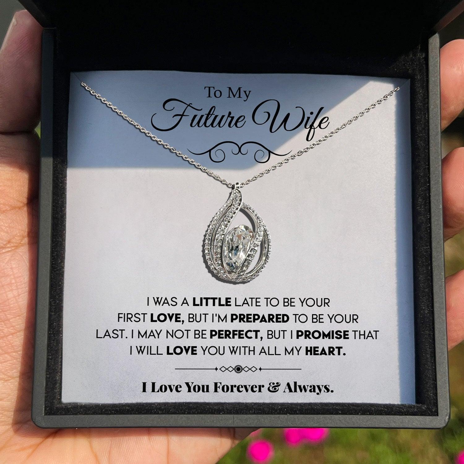 To My Future Wife - I Will Love You With All My Heart - Orbital Birdcage Necklace - TRYNDI