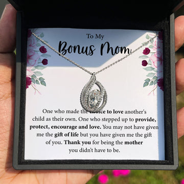 TRYNDI™ To My Bonus Mom Birdcage Necklace With Authentic Swarovski Crystals