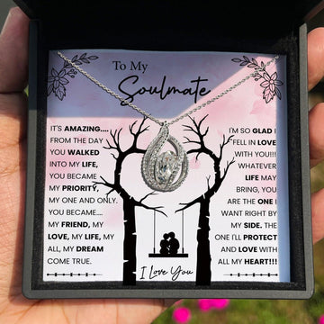 To My Soulmate - It's Amazing From The Day You Walked Into My Life - Orbital Birdcage Necklace - TRYNDI