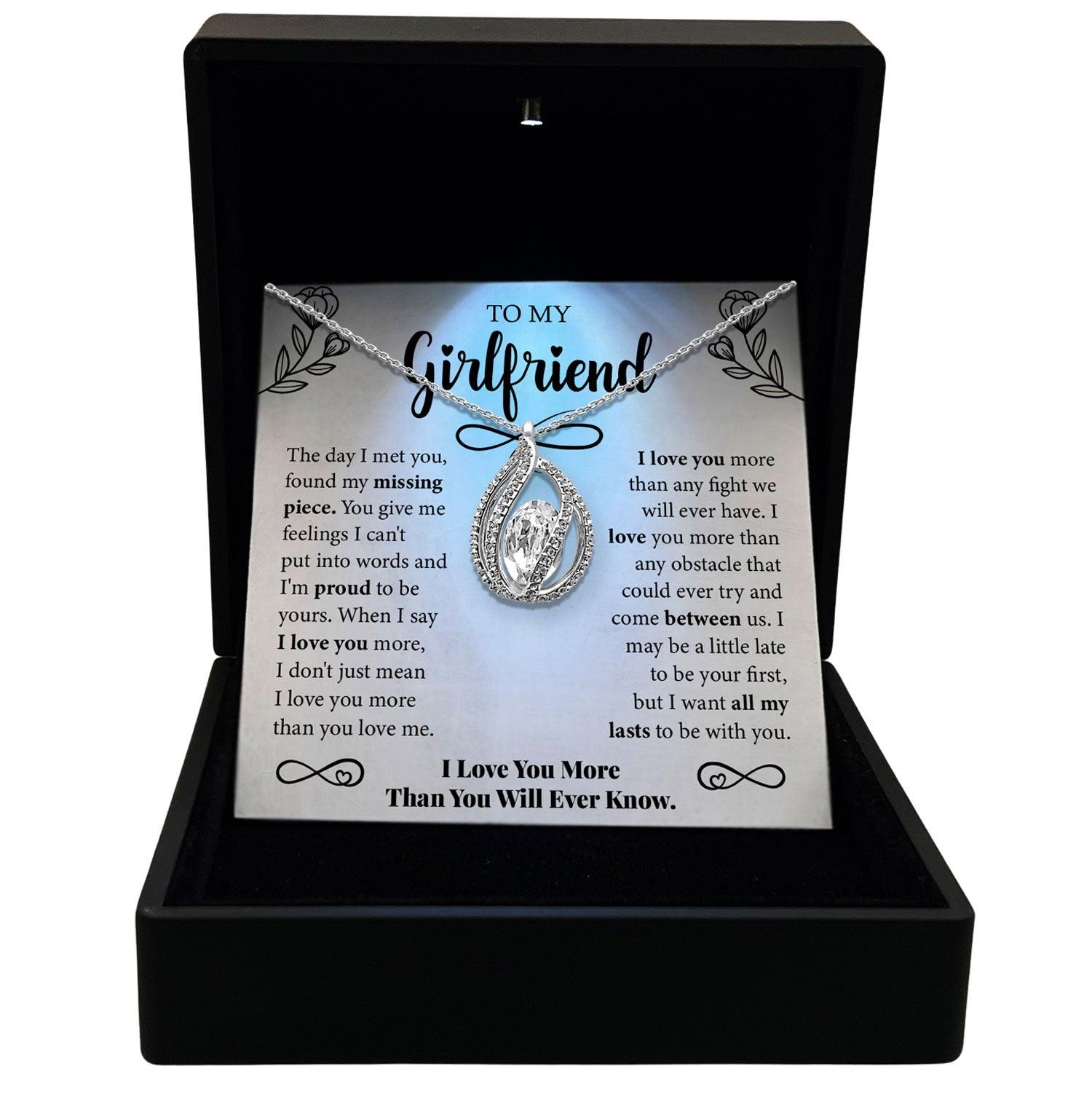 To My Girlfriend - You Give me Feelings I Can't Put Into Words - Orbital Birdcage Necklace - TRYNDI