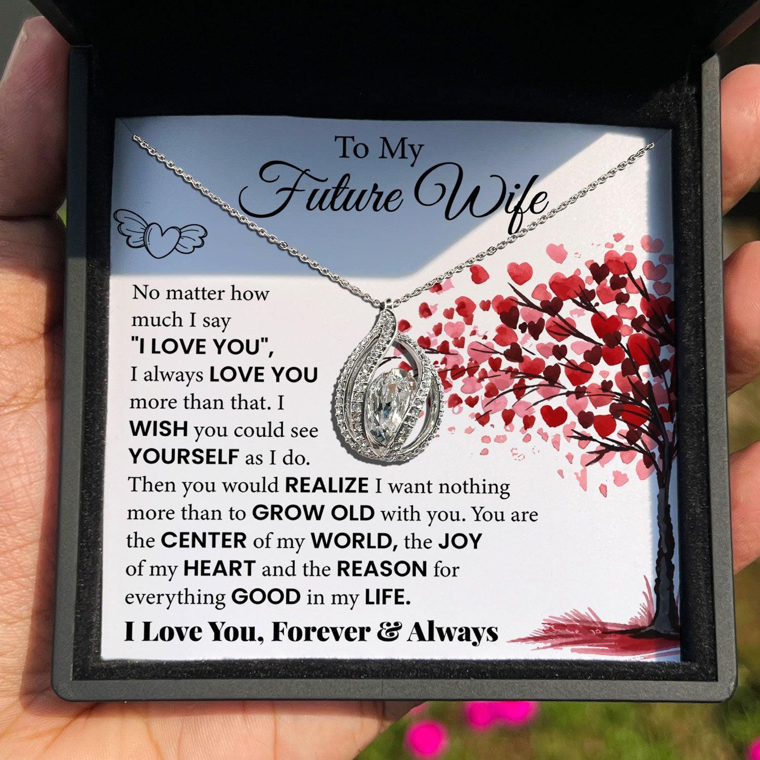 To My Future Wife - You Are The Center Of My World - Orbital Birdcage Necklace - TRYNDI