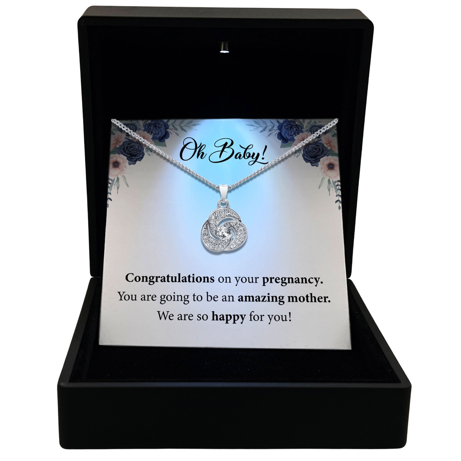 To My Baby - Congratulations On Your pregnancy - Tryndi Love Knot Necklace