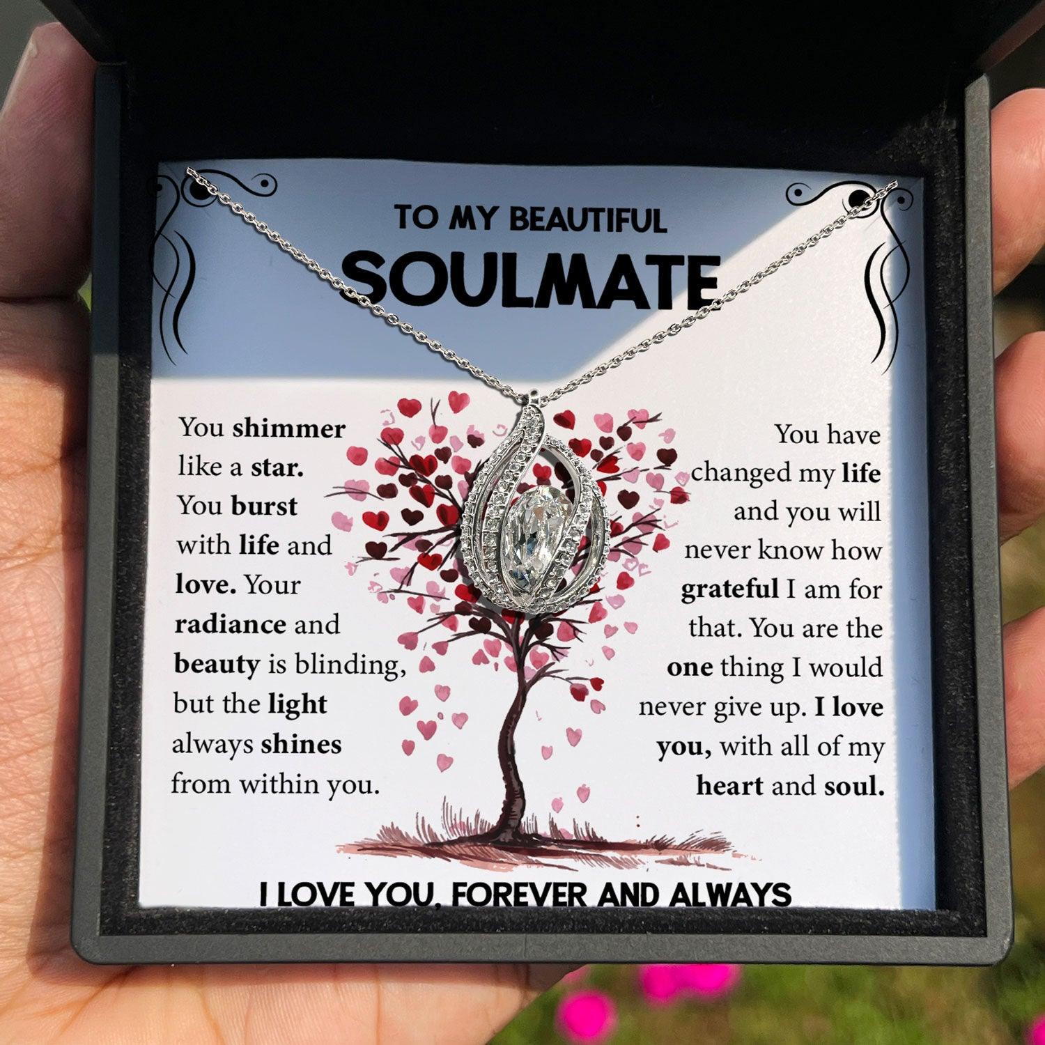 To My Beautiful Soulmate - You Are The One Thing I Would Never Give Up - Orbital Birdcage Necklace - TRYNDI