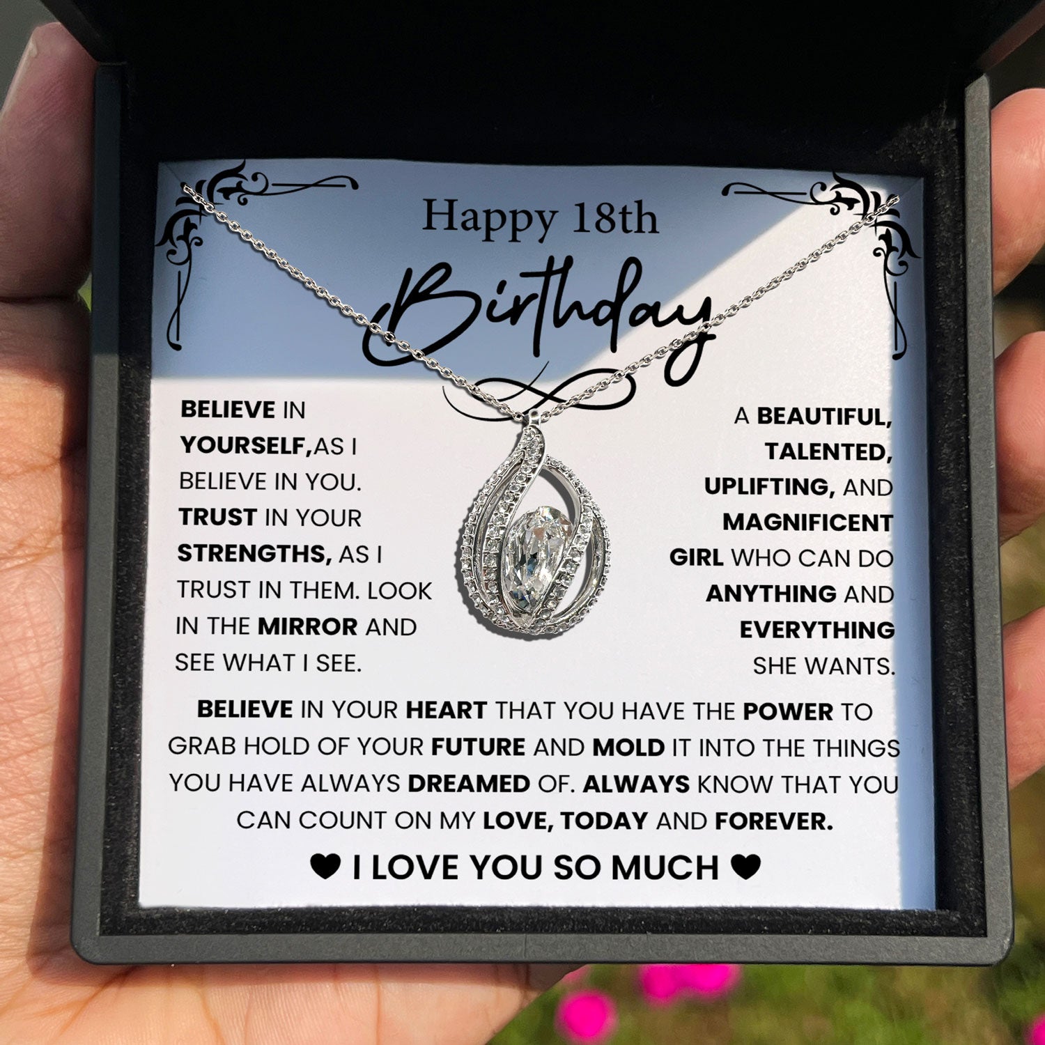 18th Birthday Gifts for Her - Orbital Birdcage Necklace