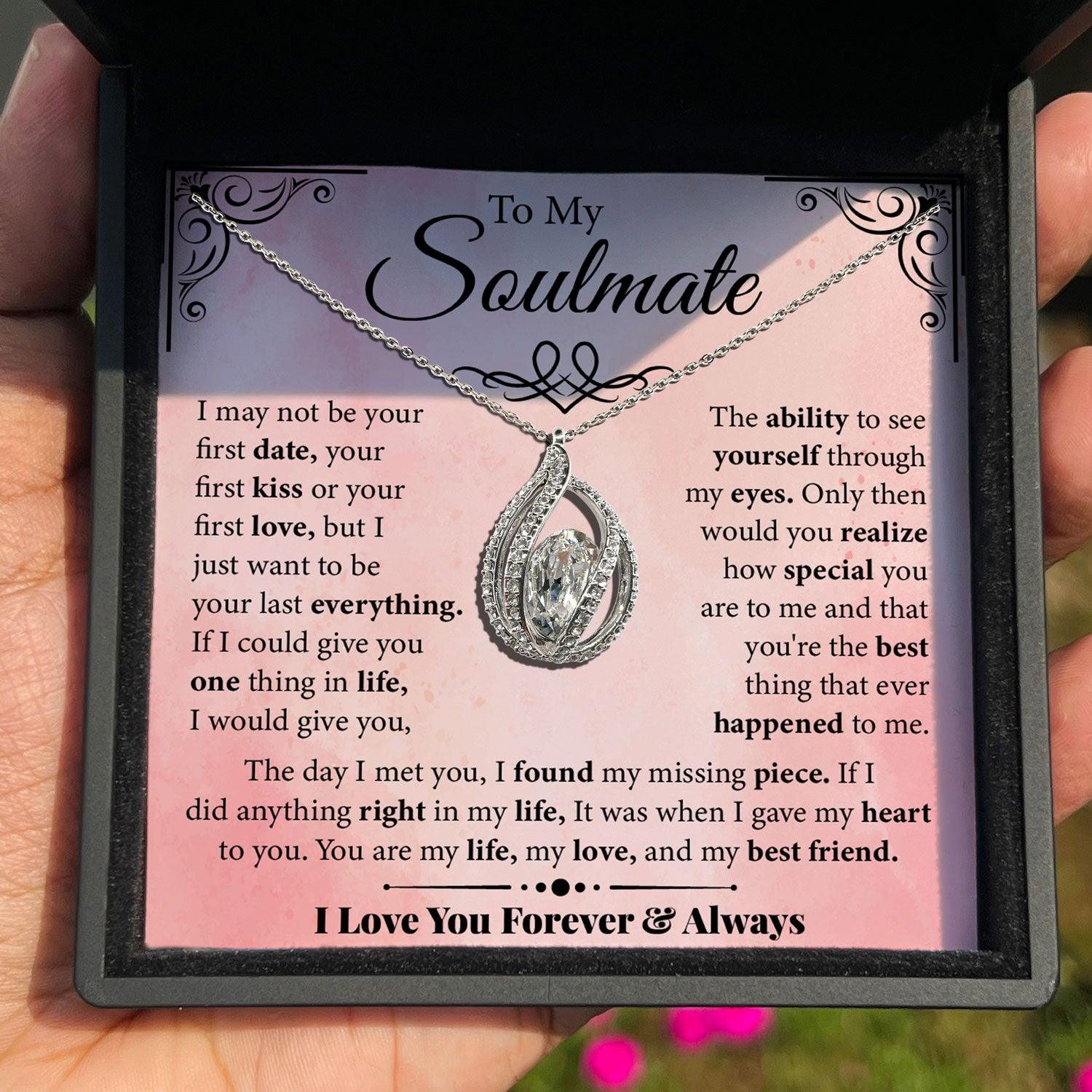 To My Soulmate - I Just Want To Be Your Last Everything - Orbital Birdcage Necklace - TRYNDI