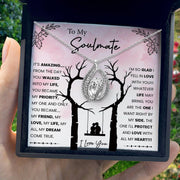 To My Soulmate - It's Amazing From The Day You Walked Into My Life - Orbital Birdcage Necklace - TRYNDI