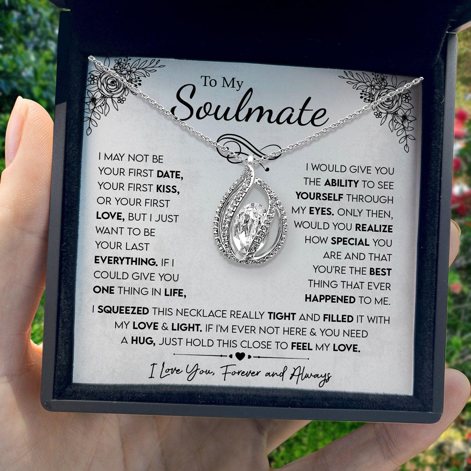To My Soulmate - I Squeezed This Necklace Really Tight And Filled It With Love And Light - Orbital Birdcage Necklace - TRYNDI
