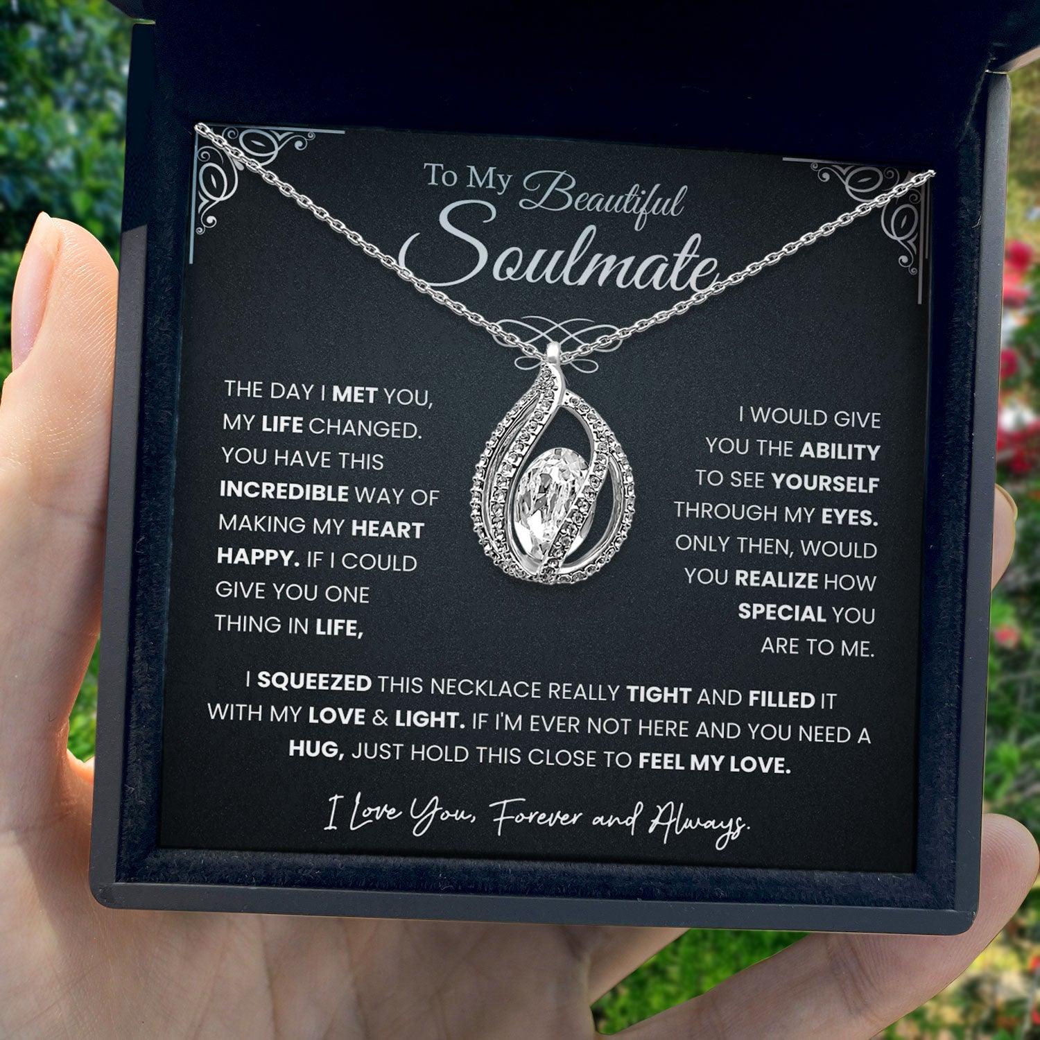 To My  Beautiful Soulmate - Would You Realize How Special You Are To Me - Orbital Birdcage Necklace - TRYNDI