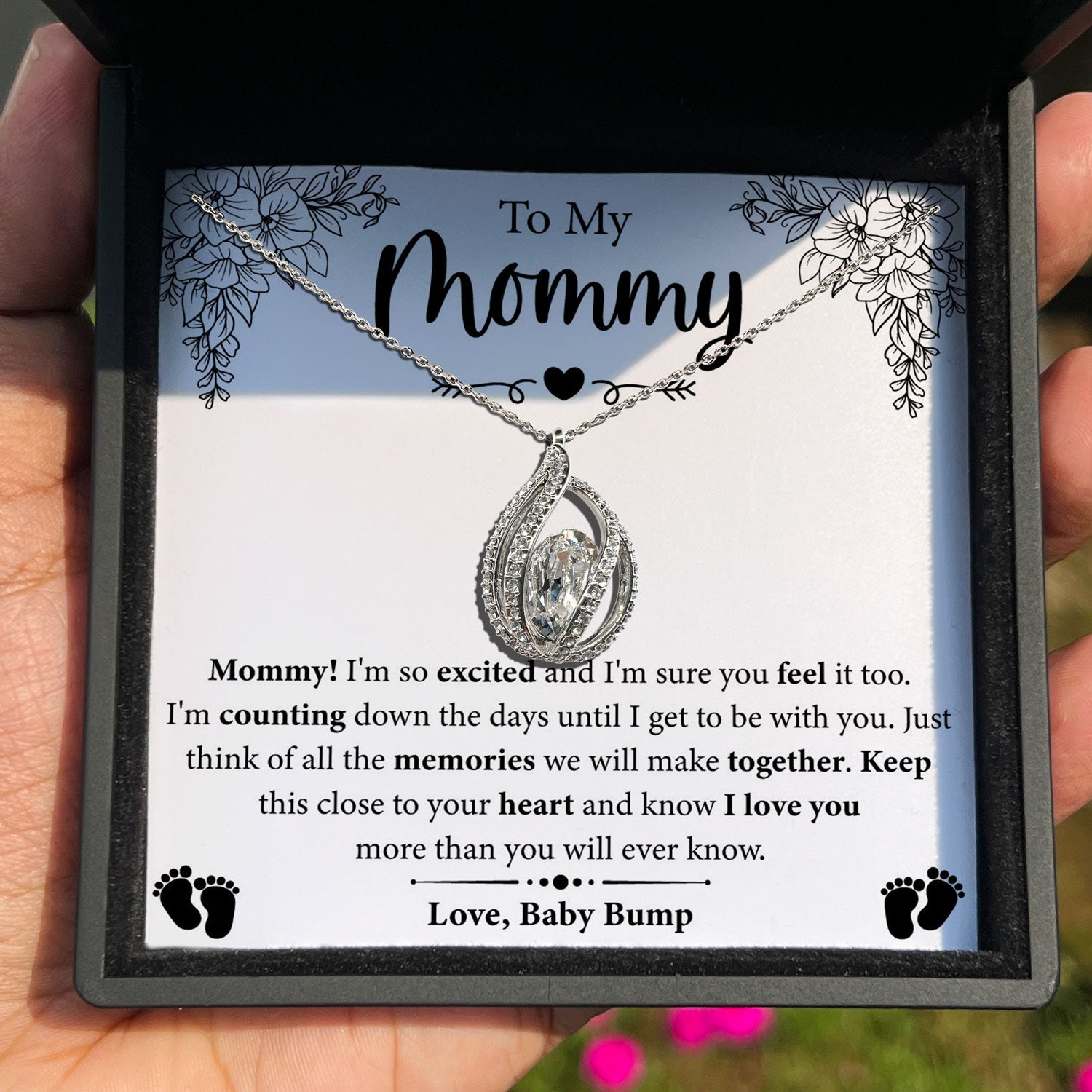 TRYNDI™ To My Mommy Birdcage Necklace With Authentic Swarovski Crystals